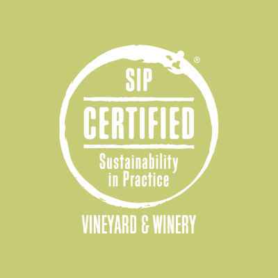 SIP Certified Vineyard & Winery Logo - White